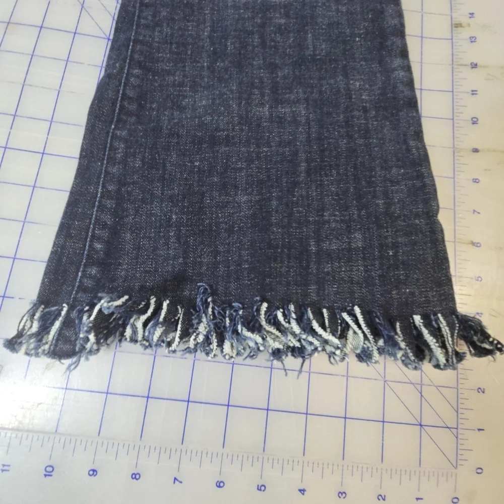 Rock & Republic Dark Blue Flare Jeans with Frayed Hem